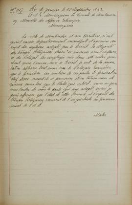 Despacho de 12 de setembro de 1822, de Jean-Baptiste Maler (s.d.-s.d.), cônsul-geral da França no...