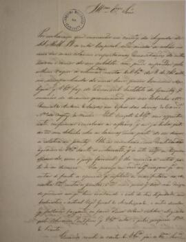 Carta original do Arcebispo da Bahia, para António de Almeida Portugal Soares Alarcão Melo Castro...