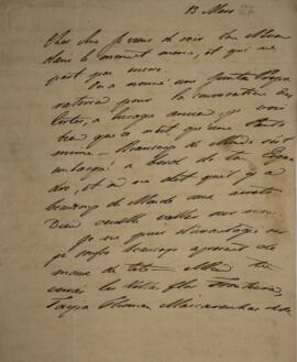 Carta original, sem indicação de autoria, enviada a Sir Charles Stuart (1779-1845), Barão de Roth...