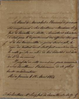 Oficio expedido por Wenzel Philipp Leopold (1784-1851), Barão de Mareschal, a Luís José de Carval...