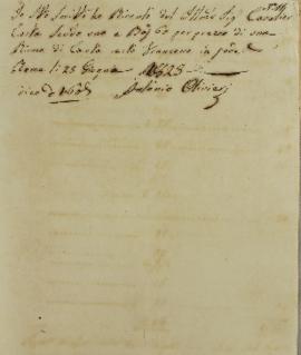 Documento nº 11, carta informando que Vicente Antônio da Costa (s.d) solicita o preço de uma resm...