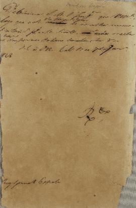Minuta de 7 de janeiro de 1828, escrita pelo cônsul brasileiro em Luanda, Ruy Germack Possolo (17...