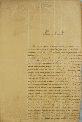 Ofício de 26 de novembro de 1822, enviada por Tomás García de Zuñiga (1780-1843) a José Bonifácio...