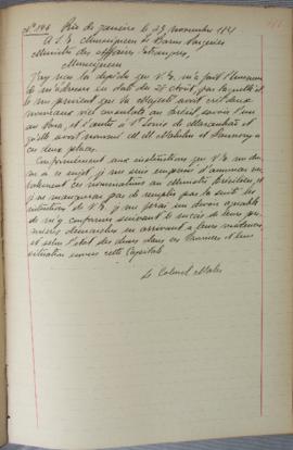 Despacho nº 146, de 29 de novembro de 1821, de Jean-Baptiste Maler (s.d.), Cônsul-geral da França...