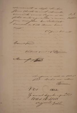 Requerimento original, datado de 24 de fevereiro de 1860, em nome de Francisco Ezequiel Meira, com João Pereira de Andrada como procurador. O requerimento declara que Francisco Ezequiel Meira, em nome de sua esposa, Dona Carlota Maria José Nabuco Cerqueira Lima, e como procurador dos herdeiros do falecido José Cerqueira Lima, requisita a remissão, pela Secretaria de Estado dos Negócios Estrangeiros, da certidão anexada ao requerimento para a Comissão Mista anglo-brasileira instalada na corte do Rio de Janeiro, para que o documento possa ser anexado aos autos de reclamação pendentes acerca da escuna brasileira “Caliope”. Contém anexo da certidão mencionada.