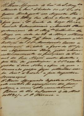 Despacho enviado ao Conde da Casa Flores (1759-1833), em 4 de abril de 1821, solicitando a nomeaç...