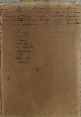 Circular enviada para o Conselho de Estado em 6 de novembro de 1827, marcando reunião no Palácio ...