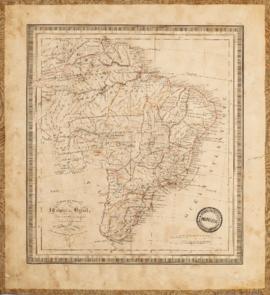 Carta corográfica do Império do Brasil destacando as demais regiões de fronteira: Argentina, Para...