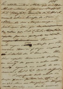 Minuta de 16 de maio de 1826, endereçada a William Henry DeCourcy Wright, cônsul dos Estados Unid...