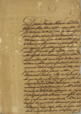 Carta com requerimento direcionado ao Imperador D. Pedro I (1798- 1834) em favor de Francisco Rib...