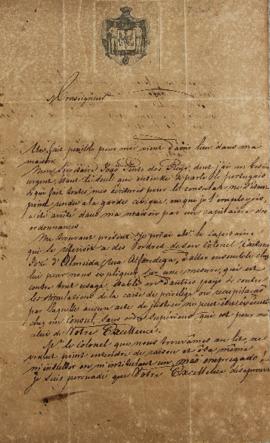 Despacho de 7 de outubro de 1822, de Karl Wilhelm von Theremin, Cônsul-geral da Prússia no Brasil...