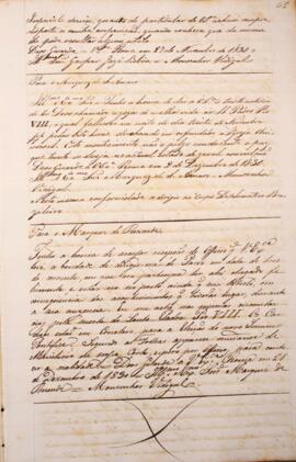 Cópia de ofício enviado pelo Monsenhor Francisco Correia Vidigal (1766-1838) para José Egídio Álv...