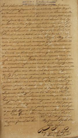 Despacho enviado no dia 26 de março de 1827, para o cônsul brasileira Ruy Germack Possolo (1788 -...
