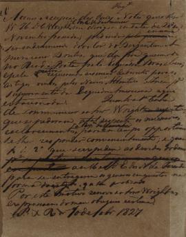Minuta de despacho de 10 de dezembro de 1827, de João Severiano Maciel da Costa (1769-1833), Marq...
