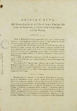 Cópia de 7 de julho de 1823, enviada por Miguel Bonifácio Gadea, Juan José Acosta, Juan José Gade...