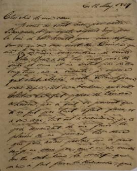 Carta original, sem indicação de autoria, enviada a Sir Charles Stuart (1779-1845), Barão de Roth...