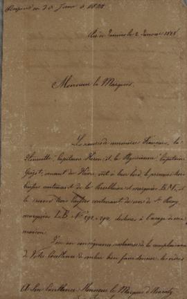 Oficio enviado por Wenzel Philipp Leopold (1784-1851), Barão de Mareschal, a João Carlos Augusto ...
