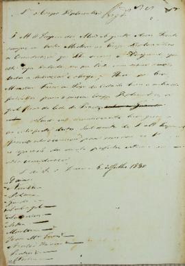 Circular Real enviada para o corpo diplomático em 06 de julho de 1830, informando sobre a possibi...