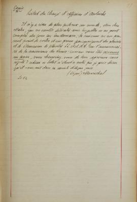 Cópia do ofício de 12 de outubro de 1822, do encarregado de negócios da Áustria, a Jean-Baptiste ...