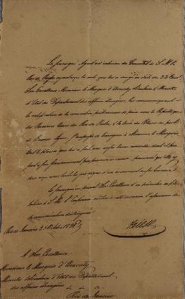 Despacho de 25 de outubro de 1828, assinado pelo agente consular do Rei da Prússia, endereçado a ...