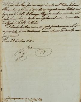 Despacho enviado pelo Conde dos Arcos (1771-1828) ao Conde da Casa Flores (1759-1833), em 29 de m...