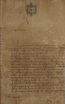 Despacho de 8 de março de 1824, de Karl Wilhelm von Theremin, Cônsul-geral da Prússia no Brasil, ...