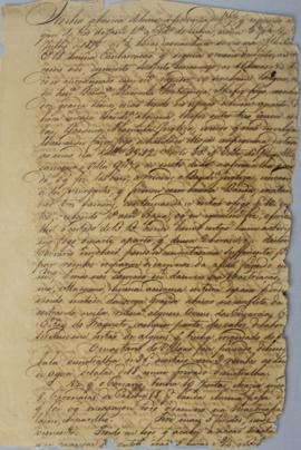 Ofício enviado do Rio de Janeiro para Lisboa de julho de 1819 com o relato de um confronto entre ...