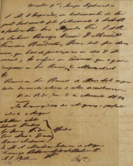 Circular enviada para o corpo diplomático em 3 de novembro de 1829, comunicando sobre a vinda da ...