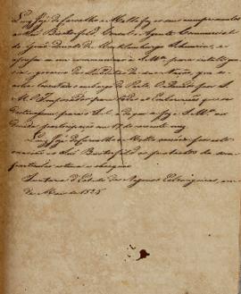 Minuta de correspondência de Luís José de Carvalho e Mello (1764-1826) encaminhada a Biesterfeld,...