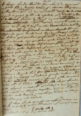 Minuta de 5 de outubro de 1827, endereçada a Leandro Palácio, enviado extraordinário e ministro p...