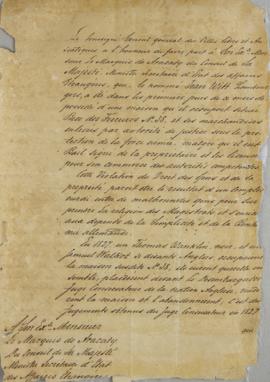 Nota a João Carlos Augusto de Oyenhausen-Gravenburg (s.d.-1838),  solicitando direitos iguais par...
