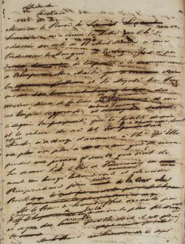Minuta informando o recebimento de uma carta de Georg Heinrich von Löwenstern (1786-1856),barão d...