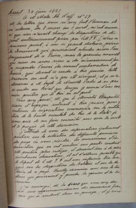 Despacho nº 29, de 30 de junho de 1821, de Étienne Denis Pasquier (1767-1862), Barão Pasquier, mi...