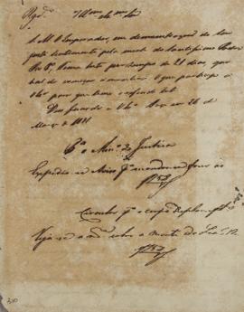 Circular enviada para o corpo diplomático em 26 de março de 1831, decretando luto de 21 dias pela...