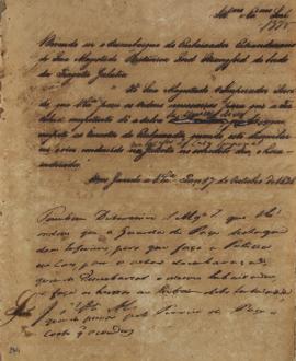 Circular enviada em 17 de outubro de 1828, comunicando sobre o desembarque de Lord Strangford (17...