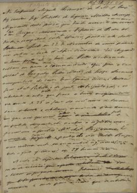 Circular enviada em 18 de agosto de 1828 para Manuel Rodrigues Gameiro Pessoa (s.d.-1846), comuni...