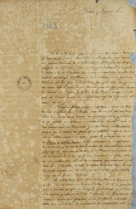 Ofício de 19 de março de 1823, enviado por Tomás García de Zuñiga (1780-1843) para o Presidente d...