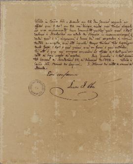 Cópia de carta enviada por Lucas José Obes (1782-1838), para Álvaro da Costa de Sousa de Macedo (...