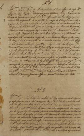 Cópia das Cartas nº 1, 2 e 3 de Vicente Antônio da Costa (s.d) a primeira com destino a Felisbert...