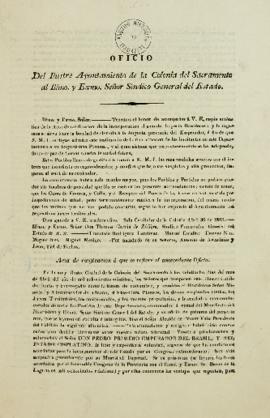 Cópia de 30 de abril de 1823, enviada por Antônio de Avendaño y León para Tomás García de Zuñiga ...