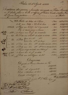 Procuração original, datada de 19 de fevereiro de 1842, escrita pelo escrivão José Xavier da Costa. A procuração declara que Dona Carlota Maria José Nabuco Cerqueira Lima, viúva do negociante José Cerqueira Lima, cidadão brasileiro, justifica o direito de arrecadar os pertences do casal inventariados pelo falecido para partilhar com os respectivos herdeiros. Ela requisita também uma indenização pelas apreensões, realizadas pela Inglaterra, das embarcações “Caliope”, “Golfinho” e “Firmeza”, que a viúva afirma terem sido erroneamente acusadas de tráfico de escravizados. Contém anexos.