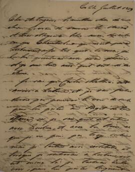 Carta original, sem indicação de autoria, enviada a Sir Charles Stuart (1779-1845), Barão de Roth...