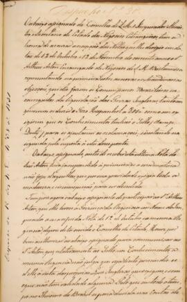 Cópia de despacho expedido por Francisco Carneiro de Campos (1765-1842), com data de 14 de novemb...