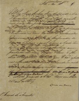 Circular enviada de Antônio de Aráujo e Azevedo (1754-1817) para António Máximo de Almeida Portug...