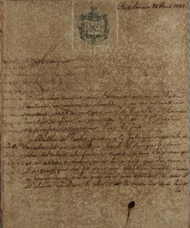 Despacho de 28 de abril de 1823, de Karl Wilhelm von Theremin, Cônsul-geral da Prússia no Brasil,...