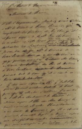 Circular enviada para Maurício de Barros em 9 de novembro de 1827, informando sobre a nomeação do...