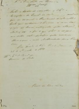 Circular enviada aos oresidentes das províncias em 21 de novembro de 1831, informando sobre a con...