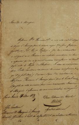 Despacho de 27 de maio de 1829, assinado pelo agente consular do Rei da Prússia, endereçado a Joã...