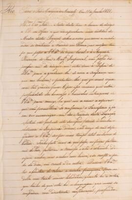 Ofício original, enviado por Luiz Moutinho Lima Alvares e Silva (1792-1863), para João Carlos Aug...