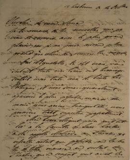 Carta original, sem indicação de autoria, enviada a Sir Charles Stuart (1779-1845), Barão de Roth...